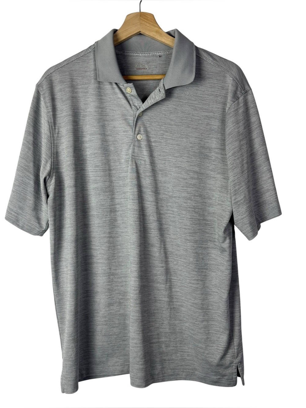 Walter Hagen Essentials Light Gray Golf Short Sleeve Polo M